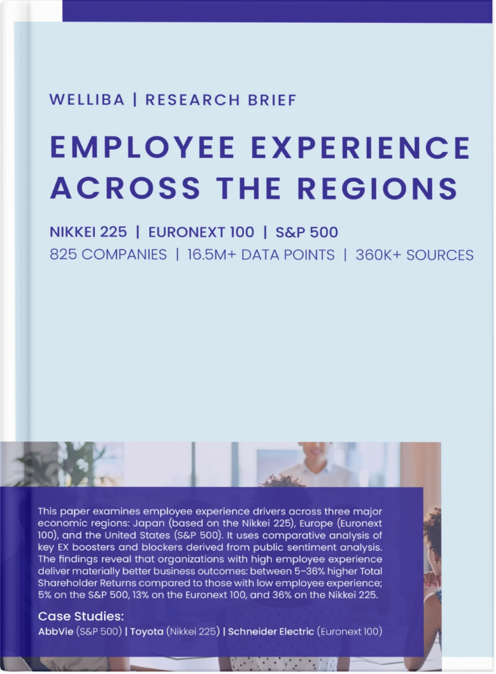 Welliba Employee Experience Across the Regions White Paper - Nikkei 225, Euronext 100, S&P 500